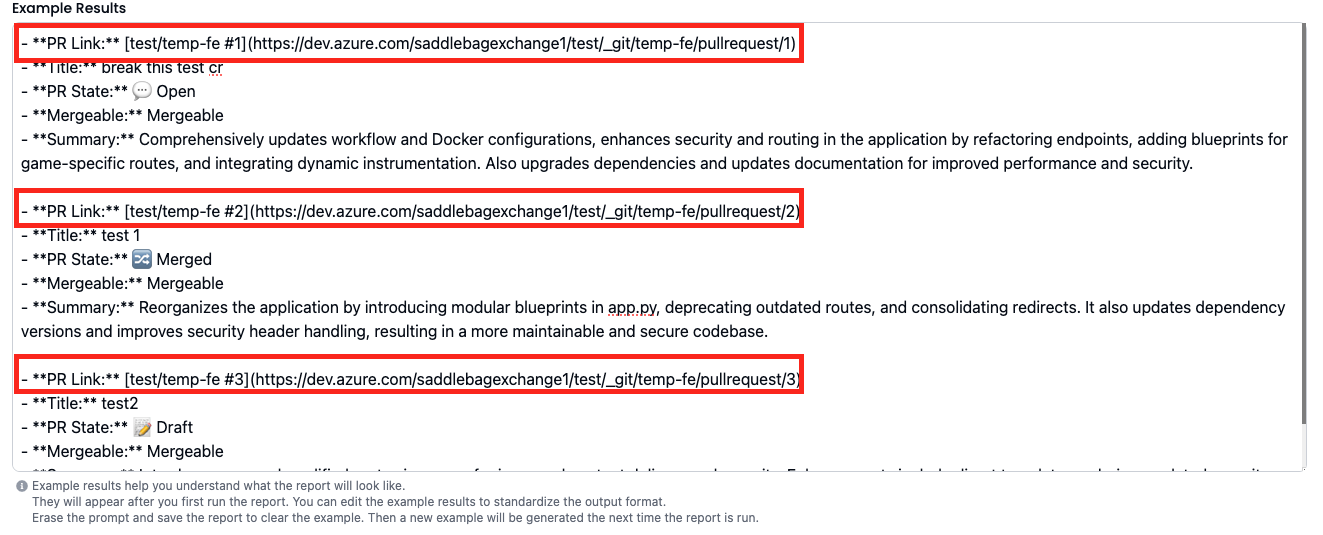 Edited Azure DevOps Daily Standup Report Example
